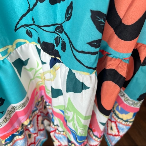 NWOT Colorful Geometric and Floral Dress - Size Large - Picture 4 of 7